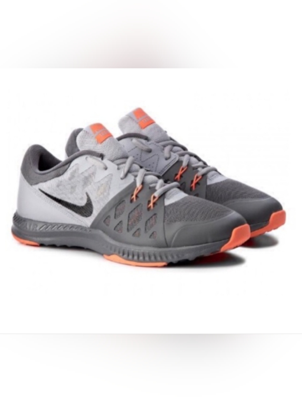 Nike Men's Gray and Orange Athletic Shoes